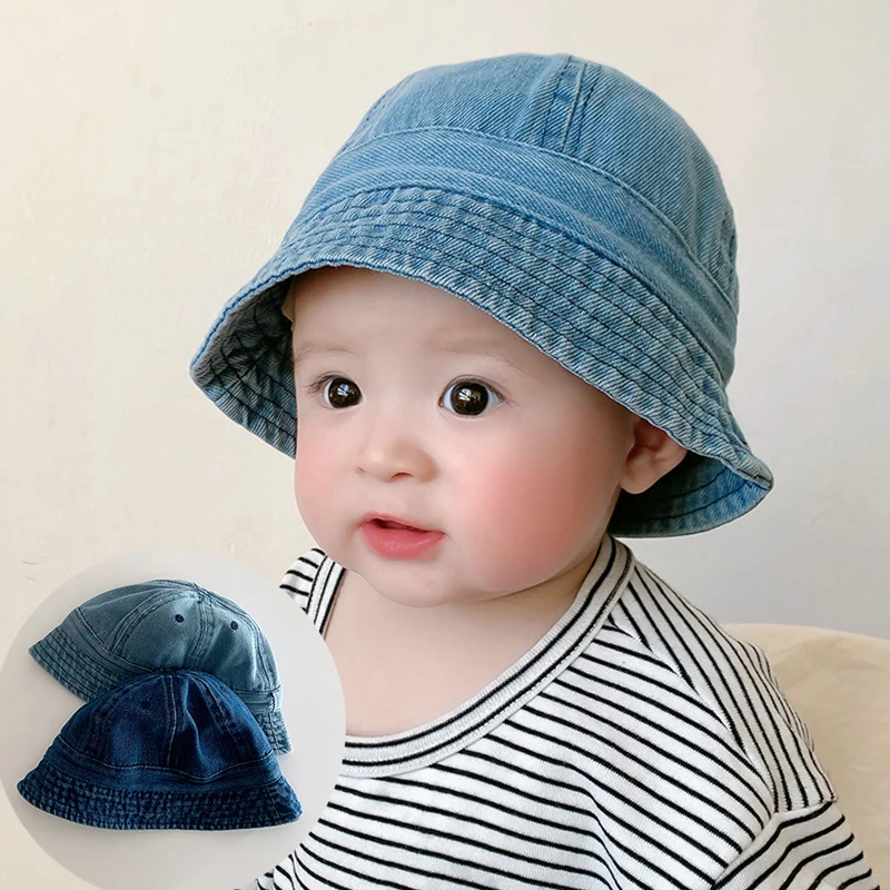 Kórejské kovbojské detské klobúky Soft letné letné chlapci dievčatá dievčatá slnečné klobúky Panama Beach Cap Cap Children Fisherman Caps Gorras 모자
