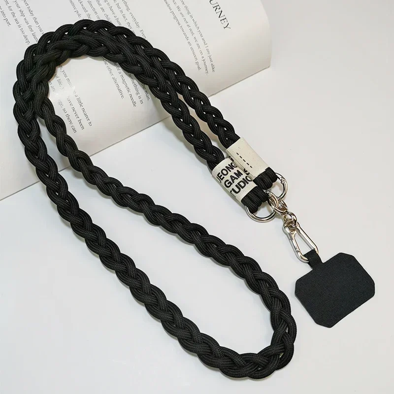Kórejské módne dievča Lanyard Crossbody Long Outdoor Sports Lanyard Mountain Ramery Pletel Strap Strong Lanyard pre iPhone 16
