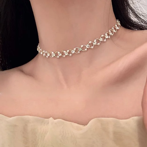 Kórejské módne perlové náhrdelníky pre ženy pre ženy Perla Perla Party Svadobné trendy šperky doplnky