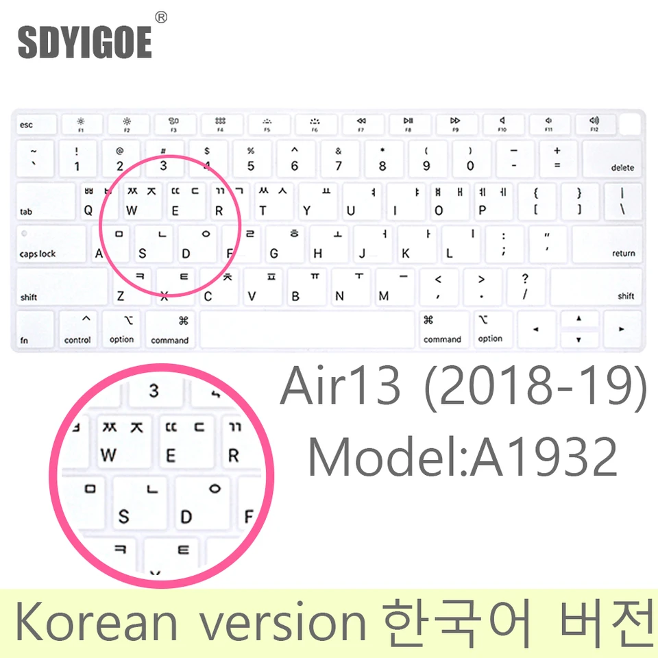 Kórejské puzdro na klávesnicu pre laptop pre Apple MacBook Air13 A1932 (vydané v 18-19)