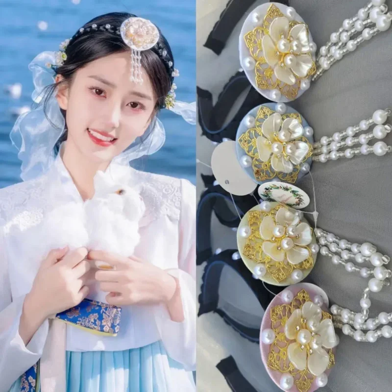Kórejské vlasové doplnky Hairband Hanbok Headdress Dospelá vlasové klipy Hanbok Národné špičkové doplnky nevesty