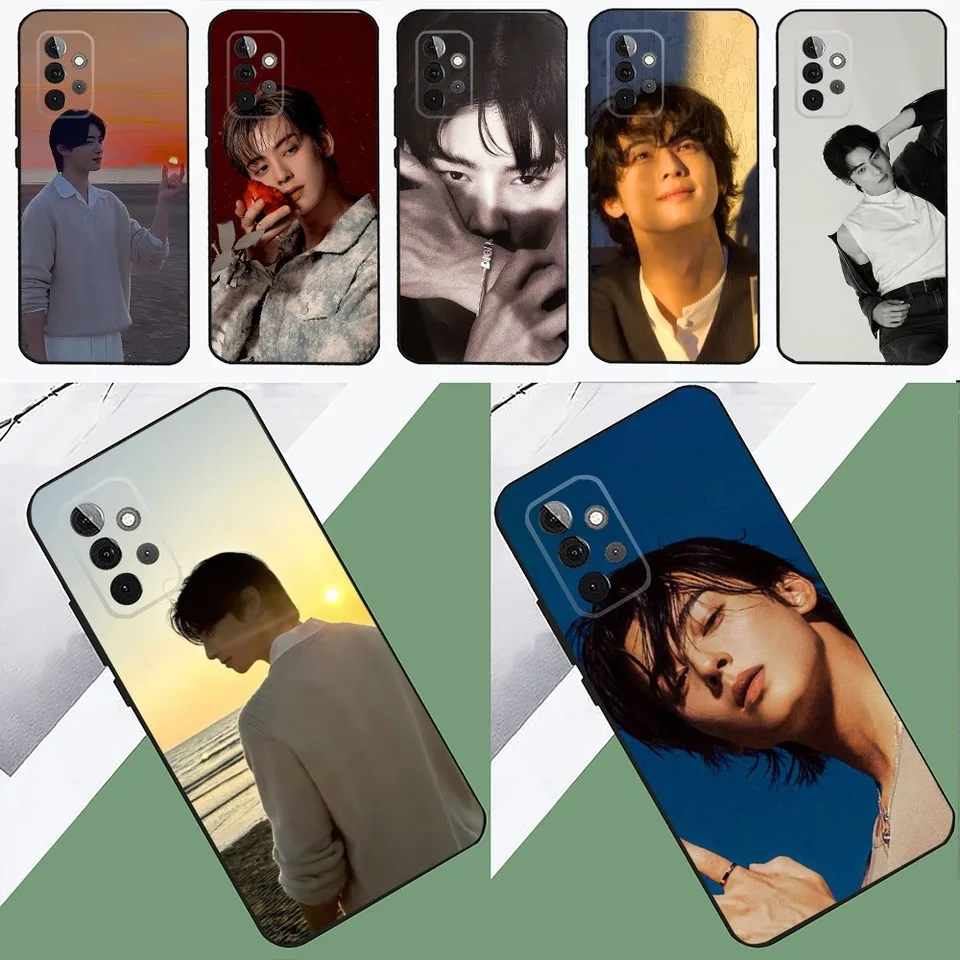 Kórejský herec C-cha eun woo telefónny prípad pre Samsungs24,23,22,21, S20, Pro10, S30PLUS, S9,20LITE Ultra Black Cover