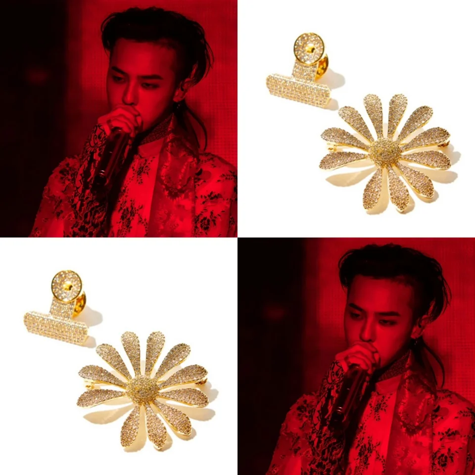 Kórejský horúci idol g-dragon pmo originál s diamantom Daisy Broš