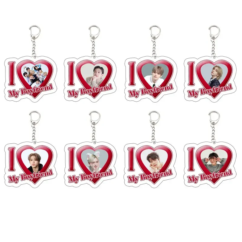 Kórejský kpop Straynss kľúče kľúče kľúče kľúče pre príslušenstvo vrecko Akrylový prívesok Strayn Keyring Chains Fanúšikovia darčekov