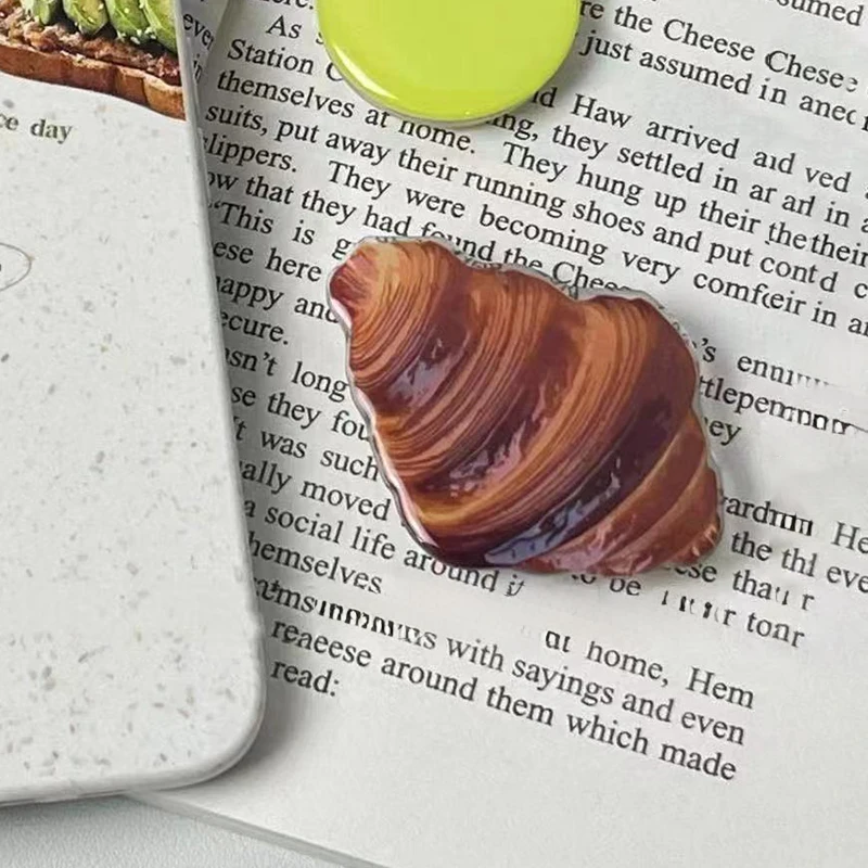 Kórejský roztomilý karikatúra Croissant Grip Tok Držiteľ telefónu stojan Griptok pre iPhone Samsung Universal Phone Accessories
