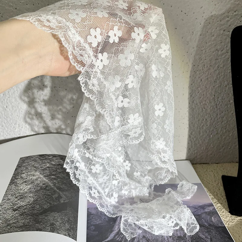 Kórejský trojuholník šatky Lace Flower Summer Dievčatá Dievča