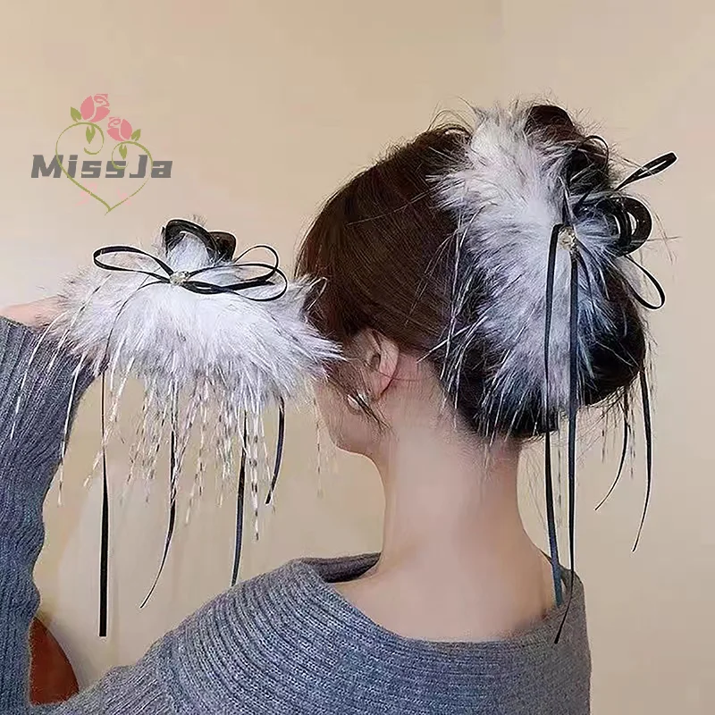 Kórejský v účtovníctve perie perie pre dievčatá pazúry perie Vlasové klipy Vlasy pre ženy Y2K Simple vlasové doplnky Cosplay šperky