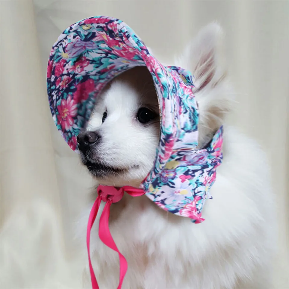 Kórejský štýl dievčenské klobúky s otvormi do uší na vonkajšiu ochranu pred slnkom kvetinové psie baseballové čiapky letné domáce zviera sunbonnet outfit