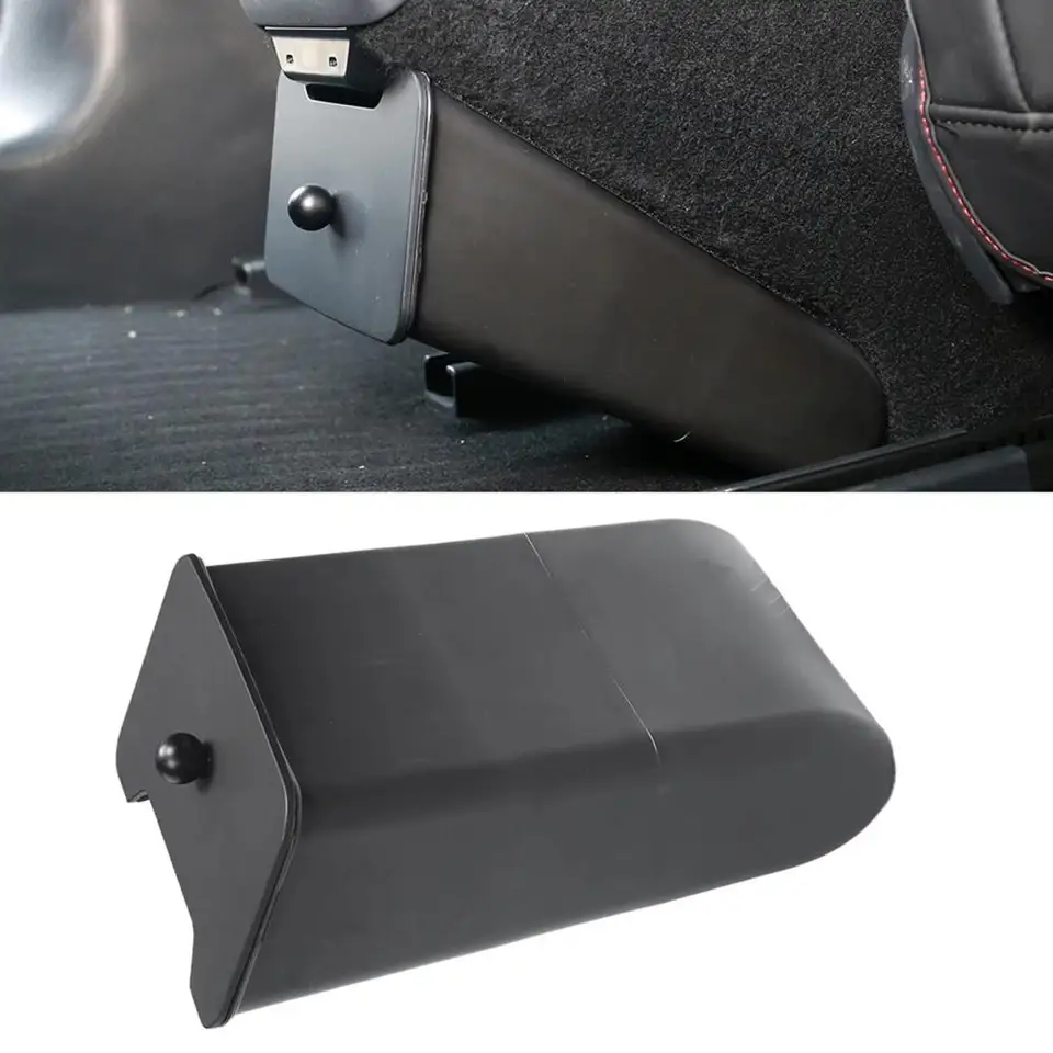 Kôš automobilu s vekom pre Tesla Model 3 Zadná stredná konzolová skladovacia skrinka Organizátor podnos pod sedadlom Tray Car Trash Container