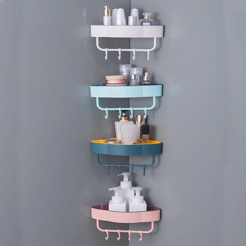 Kúpeľňa bez vŕtania organizátora toaletný šampón na gél Storage Basket Corning Caddy sprchový stojan držiak na kúpeľňové doplnky