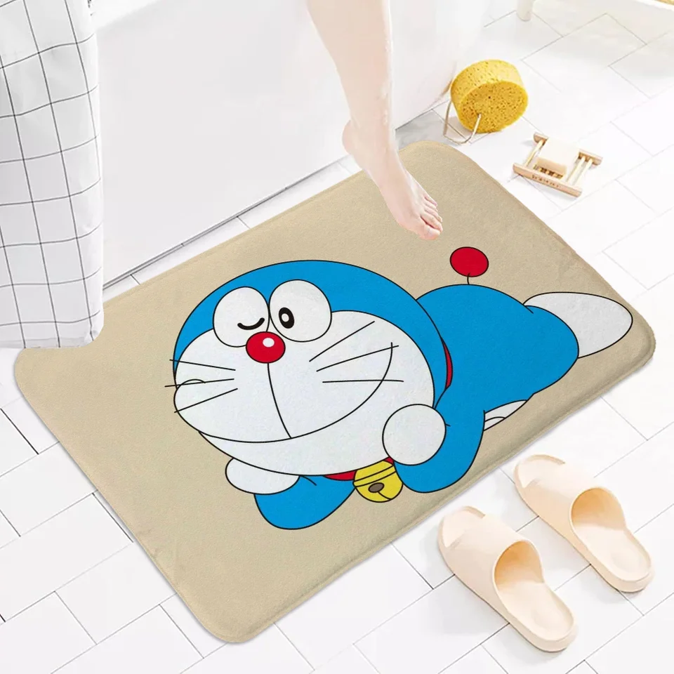 Kúpeľňa koberca Kúpeľňa nohy nohy non-šmykľavka malá podlahová podlahová rohož Dvere rohož Doraemon vstupný koberec pre kuchynské koberce koberce rybie