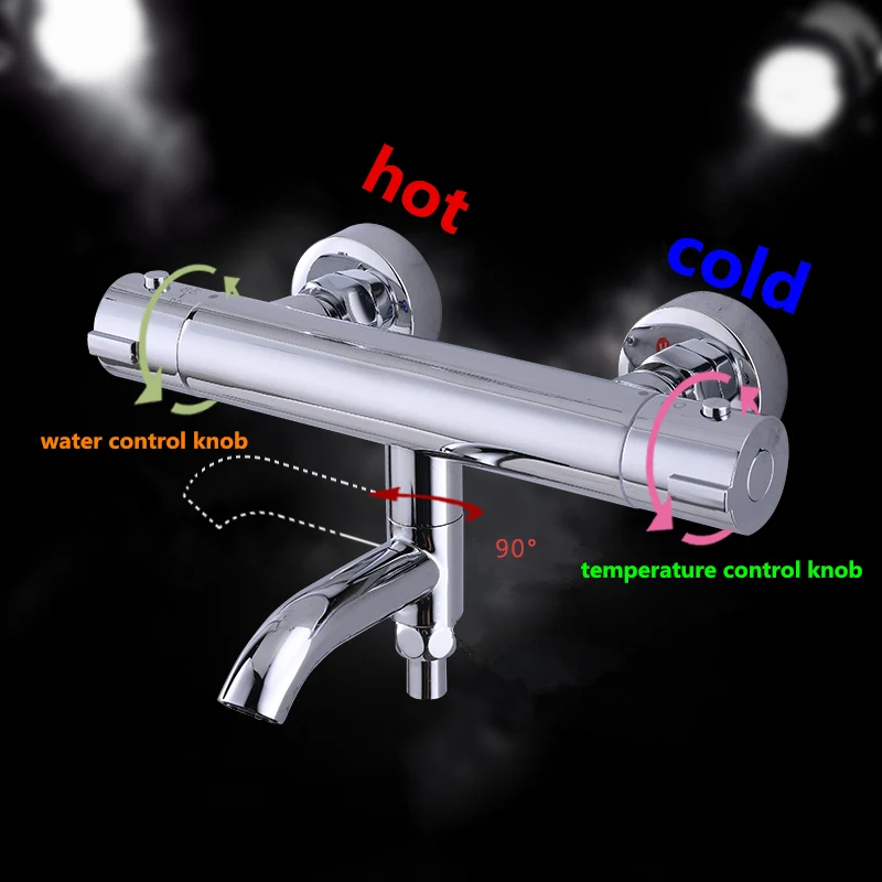 Kúpeľňa termostatický mixér TAPKATEĽ KAPELÁRKA KAPELÁRKA KÁVADLA Voda regulačný ventil nástenná keramická keramická dvoma rukoväťou Mixer Faucet TAP HY-7064