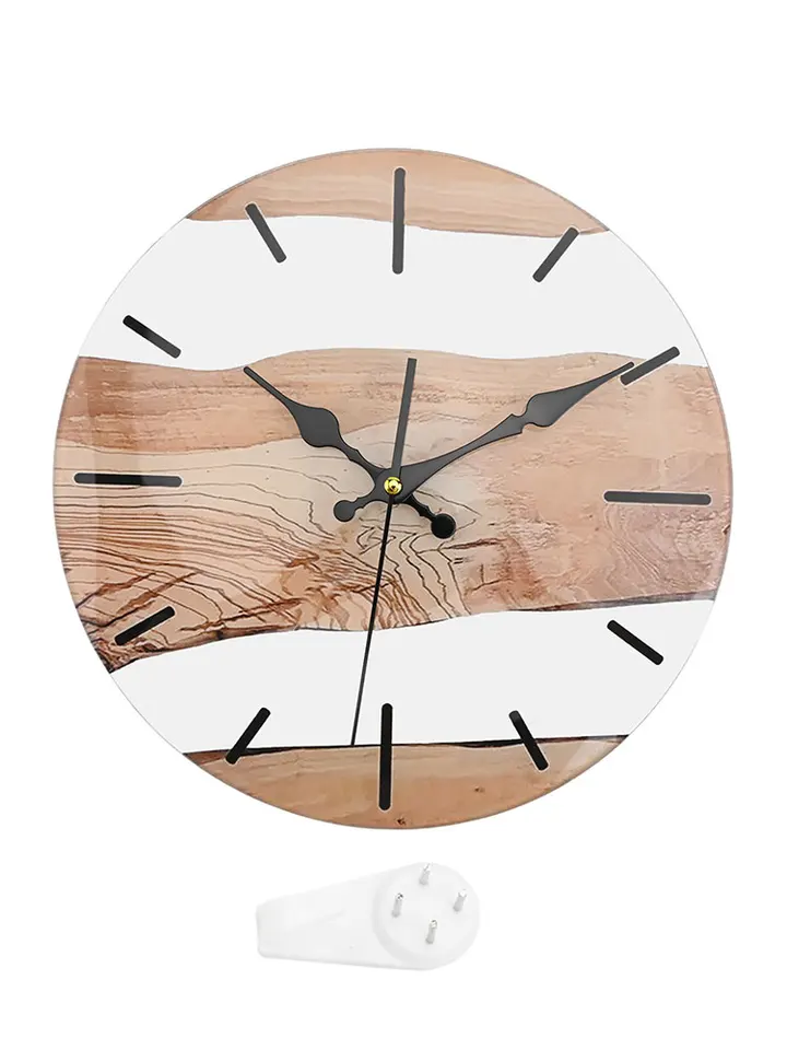 Kúpeľňa vintage nástenné hodiny Rustikálne nástenné hodiny umelecké ohniskové rozbitie odolnosť DIY dekorácia 30 cm priemer