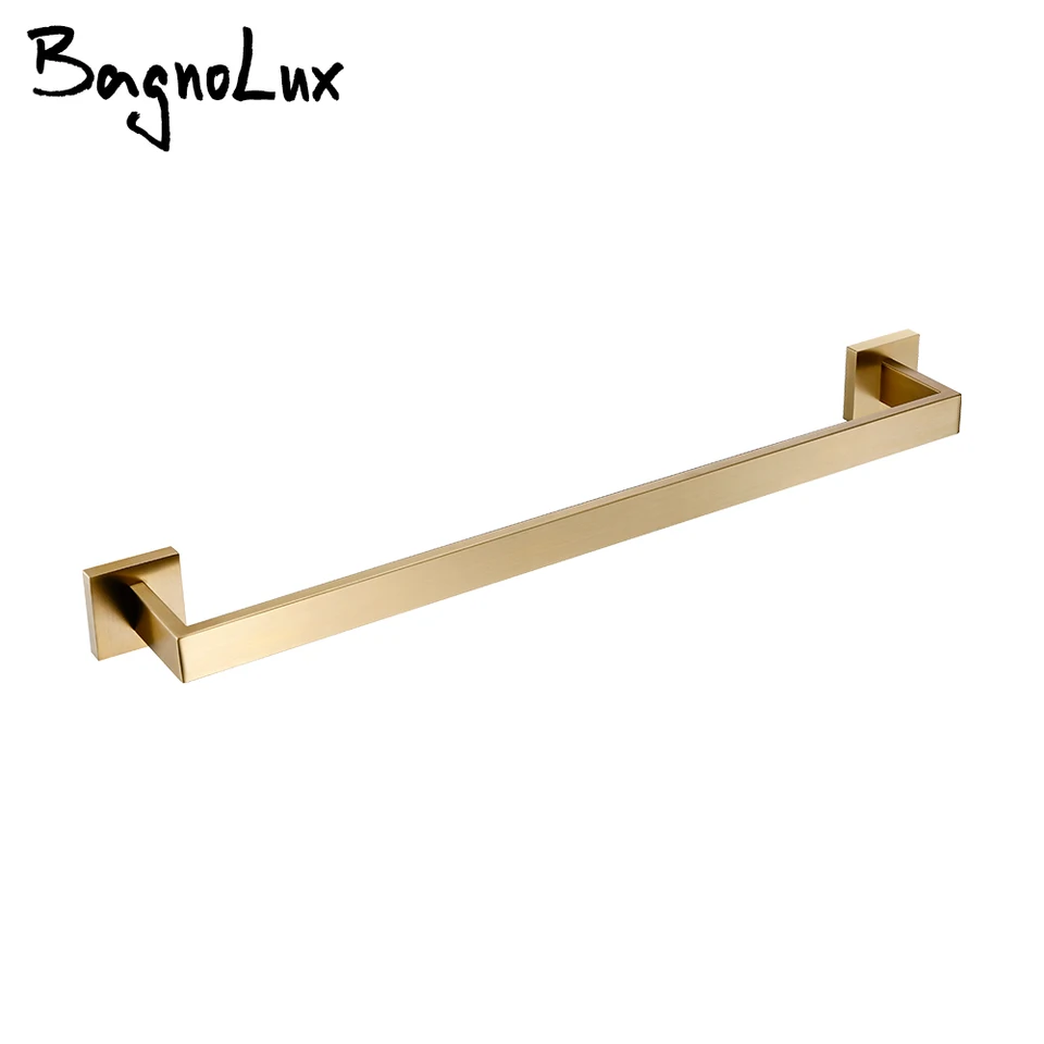 Kúpeľňové doplnky zlatý uterák bar pre kúpeľňu Brushed Zlatý stojan na uterák pre kúpeľňu na stenu držiak s jedným uterákom 24 ”alebo 16