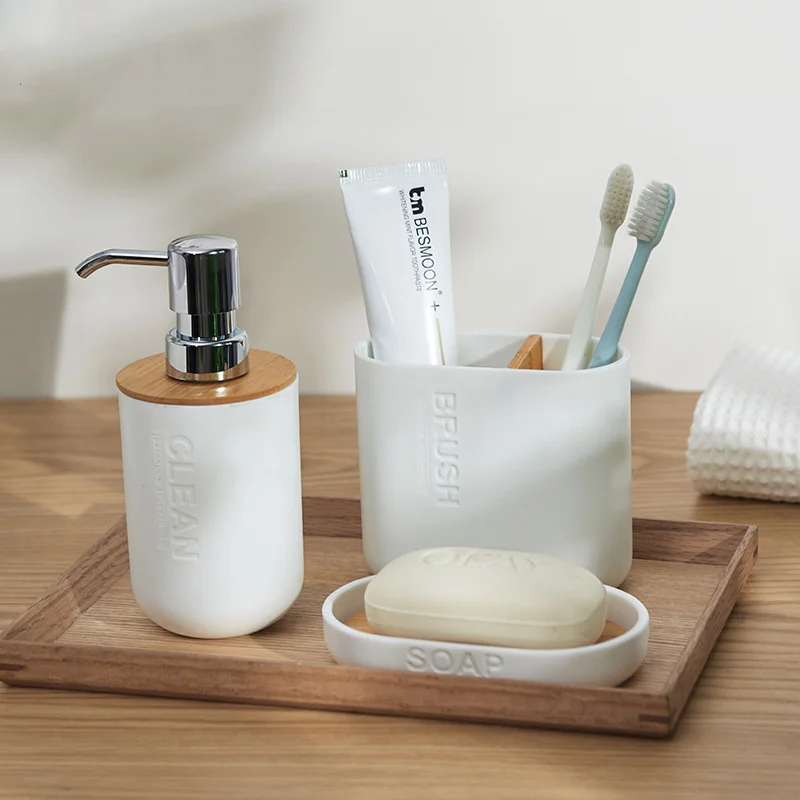 Kúpeľňové príslušenstvo umývanie zubnej kefky zubná pasta držiak na zubnú pastu Liquid mydlo DispenSer Box Pump Bottle Wash Walor kefka