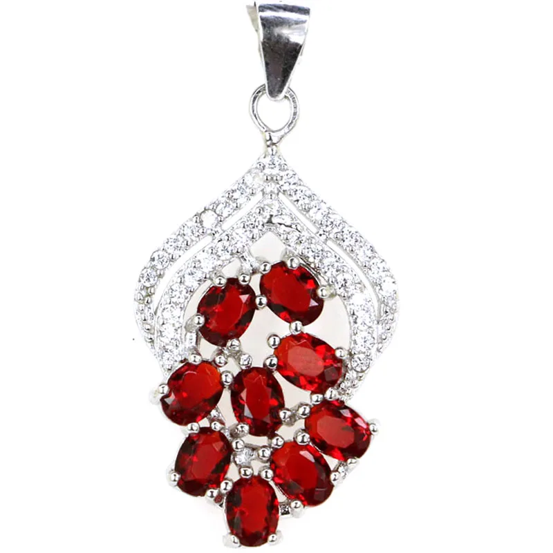 Kúpte si 4 získajte 1 zadarmo 31x15mm Jazaz Krásne roztomilé 2.1g ružové kunzite červené krv Ruby Aquamarine CZ 925 Sterling Silver prívesok