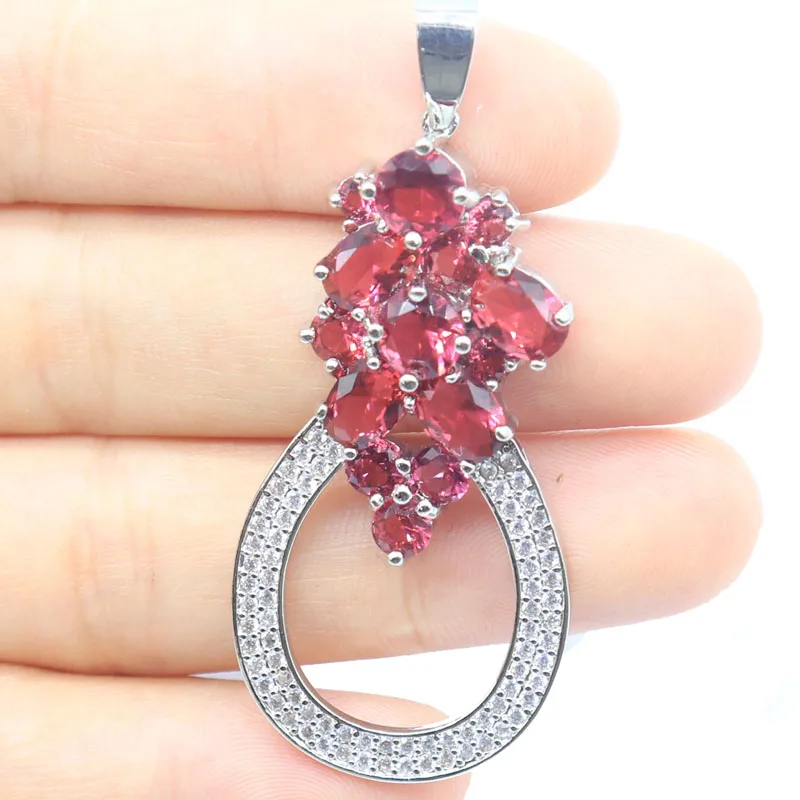 Kúpte si 4 Získajte 1 zadarmo 54x22mm dlhé veľké ružové malinové Rodolite Garnet Blue Aquamarine Blue Topaz Cz Dámy Zoznam