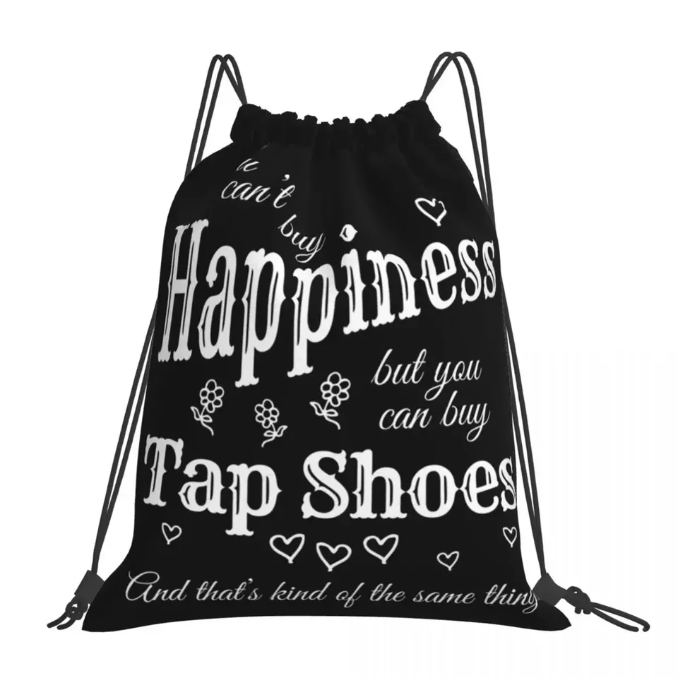Kúpte si Tap Shoes Dance Teacher alebo študent pre tmavé štvorcové batohy sťahovacie tašky Rectionstring Bundle Pocket topánky vrecko BAG BAGBAG