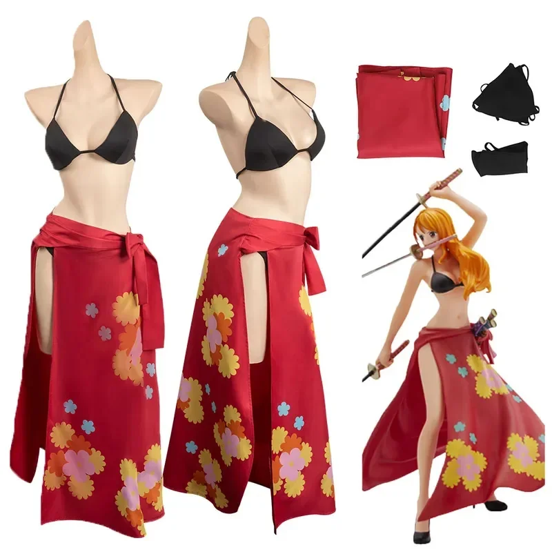 Kúsok NAMI Cosplay kostým ženské topy sukne sukne 2 kusy plavky Halloween karnevalová párty maskované plavky pre ženy dievčatá