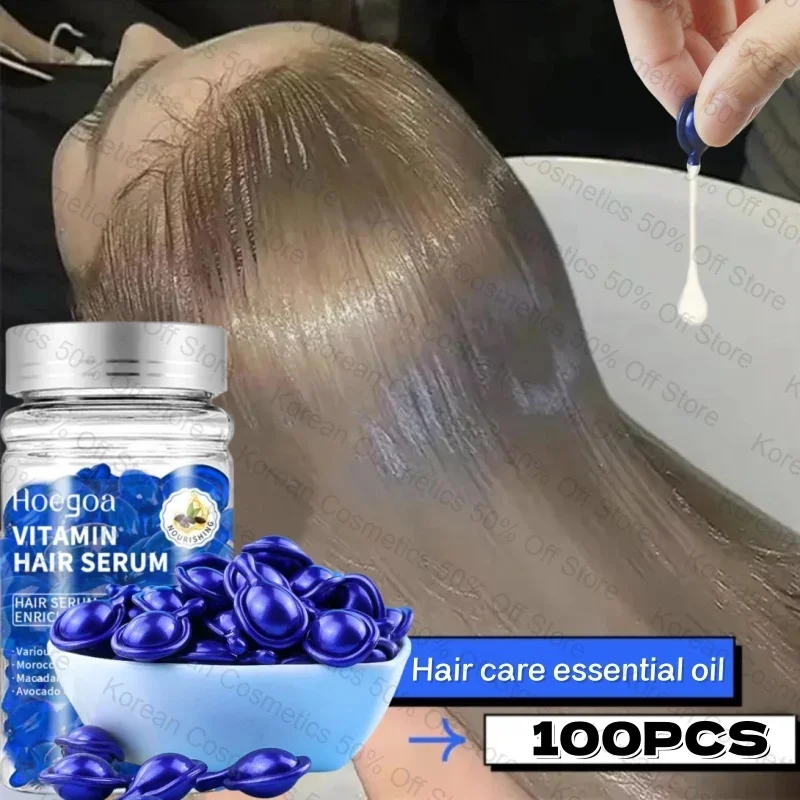 Kúzelné vlasy vitamínové kapsula keratínový olej rýchle obnovenie vlasov mäkký hladký lesklý hlboký zvlhčovač krehký suchý pokožka hlavy výrobky na starostlivosť o vlasy