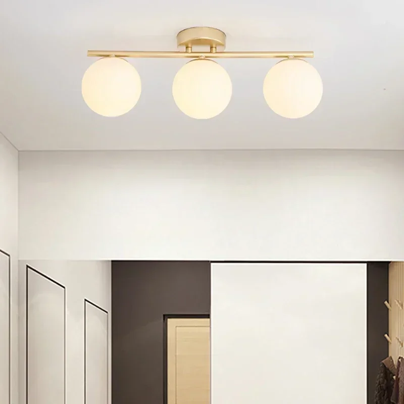Kúzla fazuľa Nordic Creative White Led Glass Stropné svetlo obývacia izba Premium krémový štýl koridor spálňa zlato vynikajúce