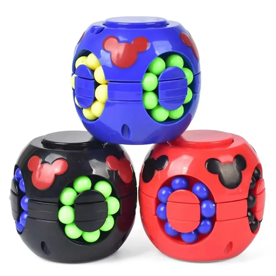 Kúzla fazuľa puzzle kocka spinner rotute snímok gyro fidget hračka 3D lopta proti stresu vzdelávacia hra IQ pre chlapca dievča dieťa dospelé dieťa dieťa