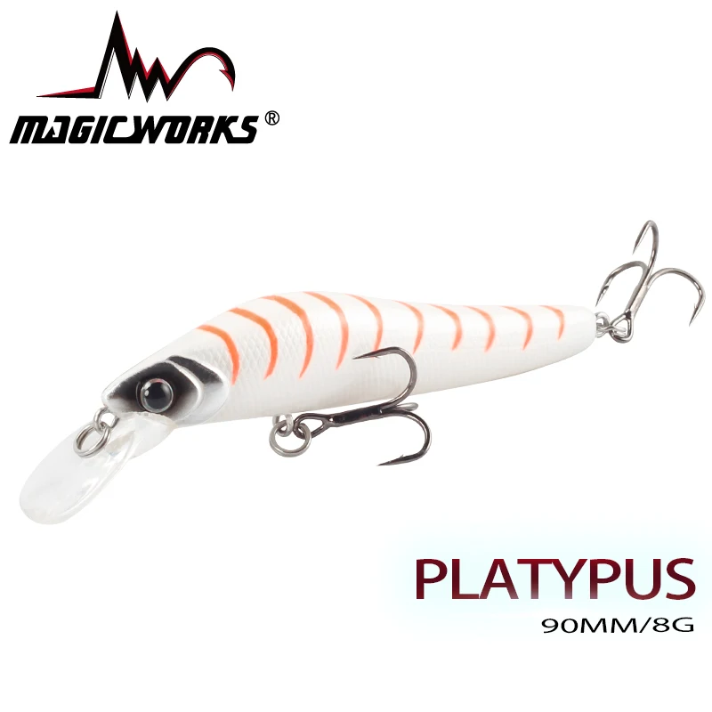 Kúzla Works Hot Kvalita 90f plávajúce slanú vodu Fishing Lure Hard Bait Mor Bass Arficial Lure Abs plastové rybárske náradie