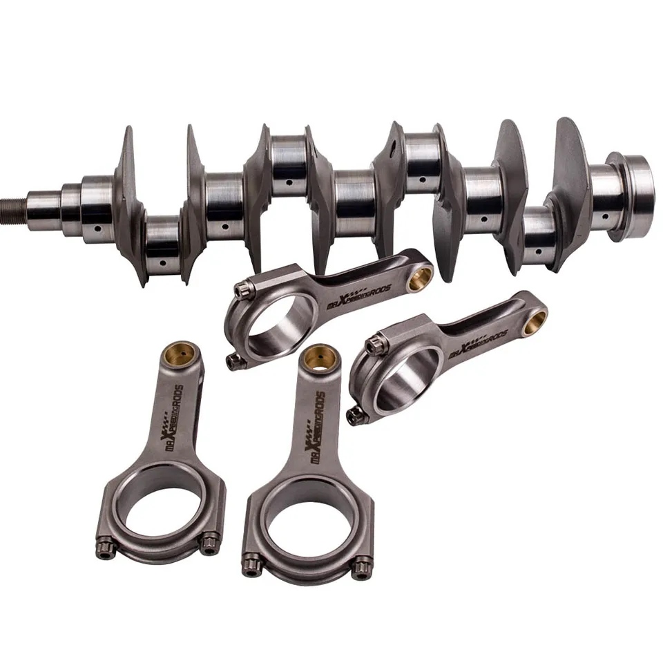 Kľukové hriadeľy slaba 4340 + prúty pre fiat 128 Punto GT 1,4 67,4 mm zdvihový tyčinky Dĺžka dĺžky 128,52 mm h-lúča tuv