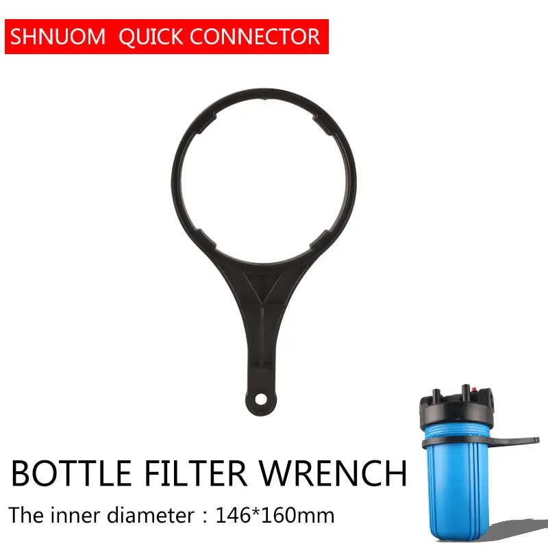 Kľúč pre čističku vody 10/20 palca tučný filter/kazeta na kazetu Demontáž fľaše Plastový spannerový kľúč