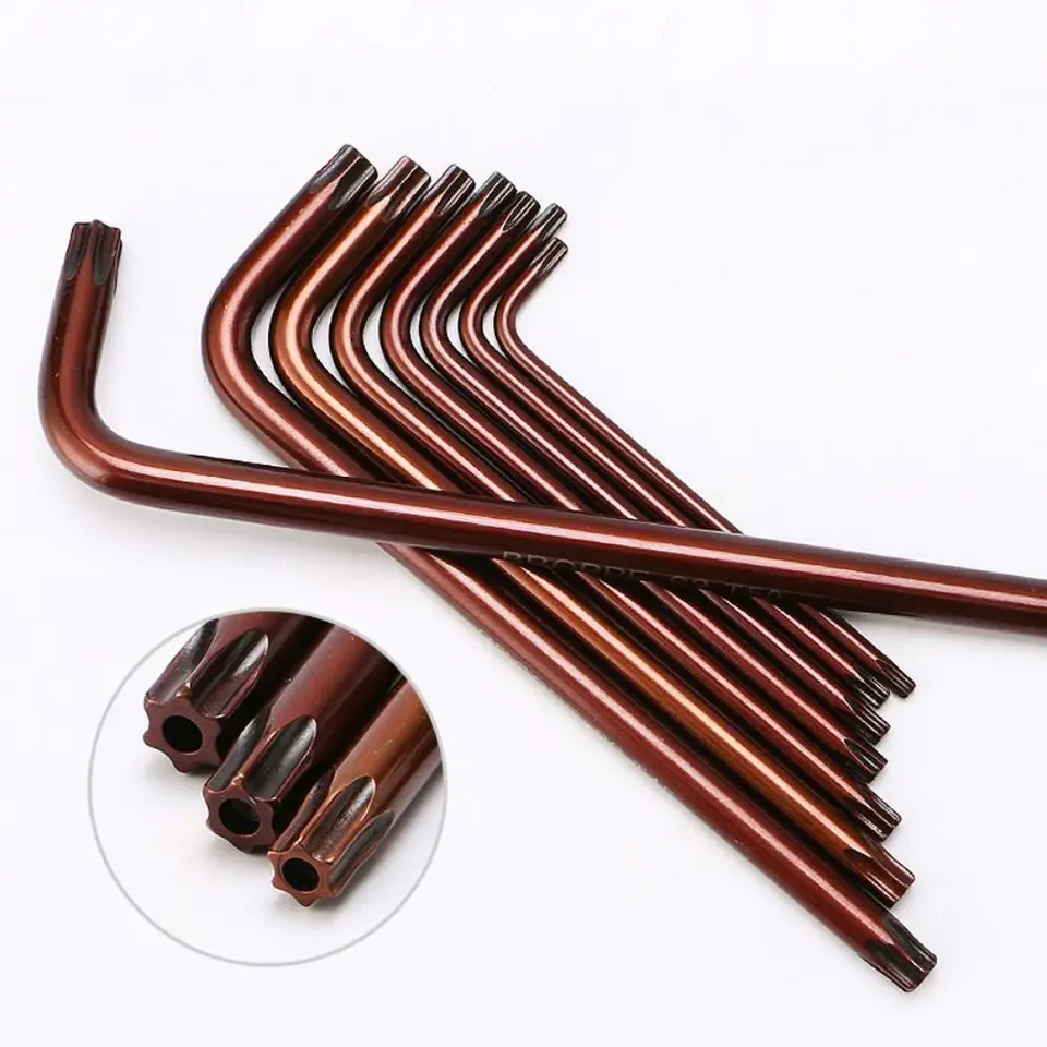 Kľúč Torx v tvare L so stredným otvorom Allen Wrench T10-T45 Hexagonal Wrench Opravy nástrojov