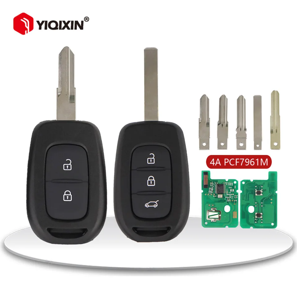 Kľúč vzdialeného automobilu pre Renault Sandero Kiwid Duster Megane Clio4 Master3 Symbol Trafic Dacia Logan 2 Lodgy 4A 43MHz PCF7961M Chip