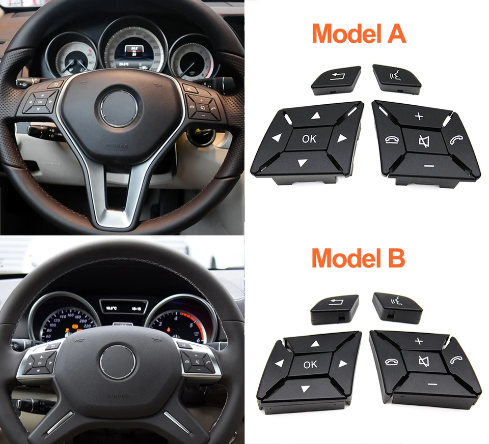 Kľúče tlačidla na spínač volantu pre Benz Abce Gla Glk Ml GL GLS trieda W204 X204 W212 W218 W156 W176 W117 W172 W246 W166