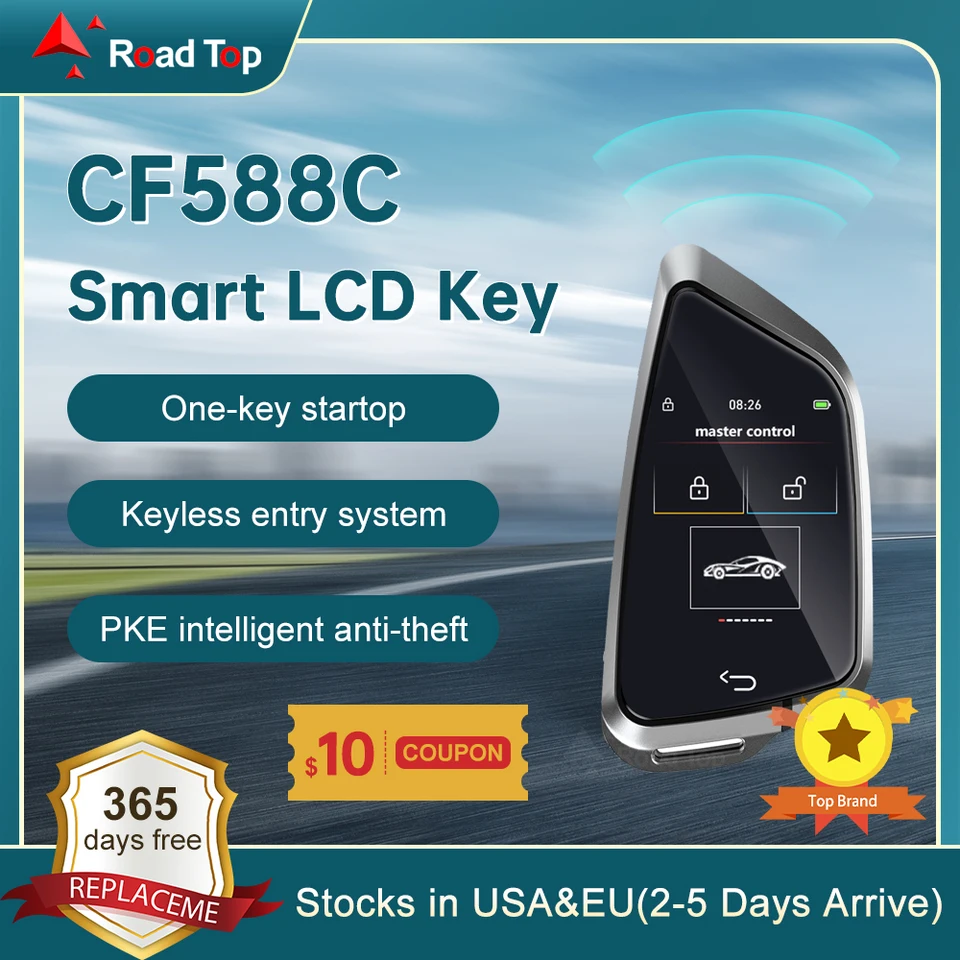 Kľúčom s diaľkovým automobilom Universal Smart LCD Key CF588C pre BMW Blade Key Comfort Entry Automatické zámok