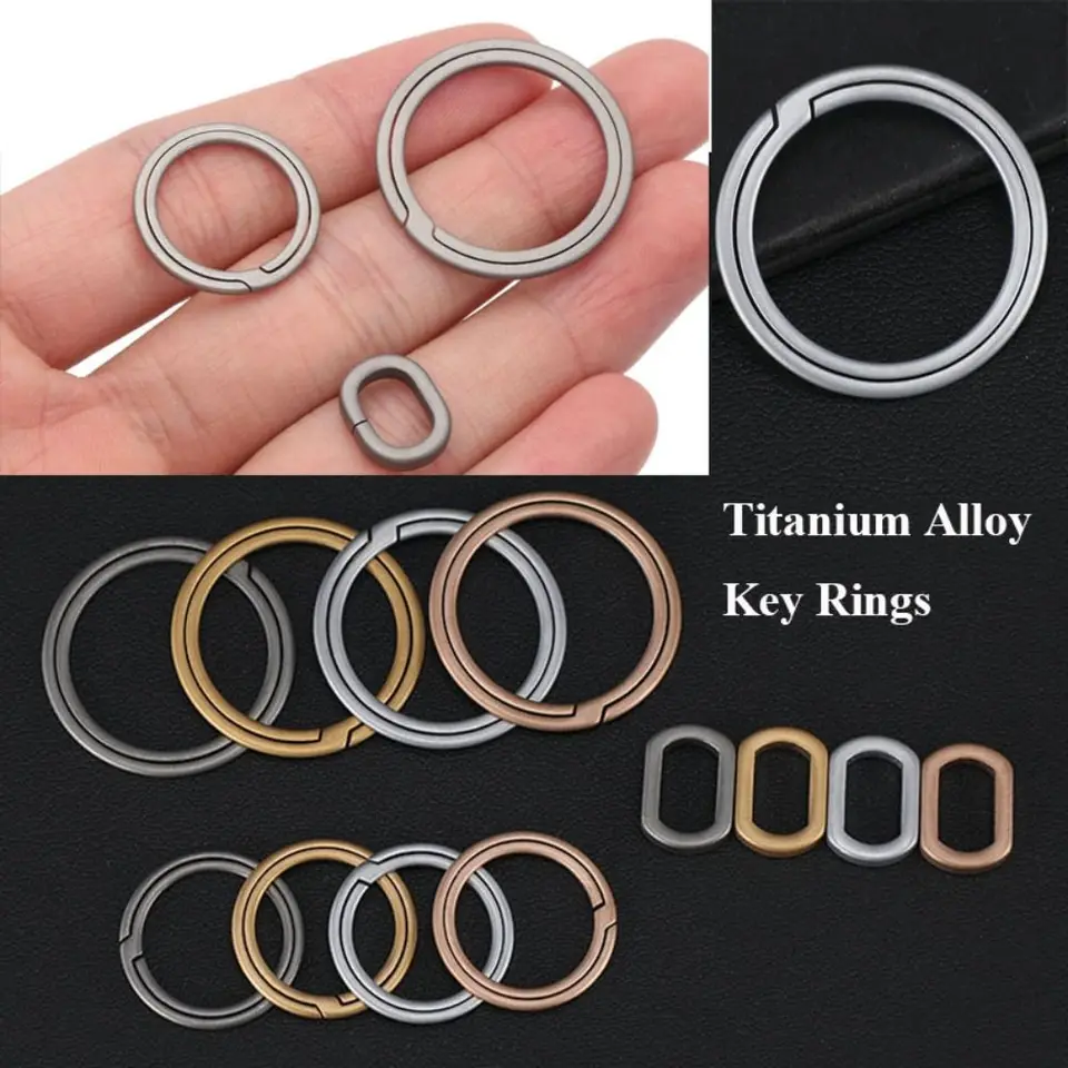 Kľúčové krúžky zliatiny titánu Kľúčové prstene Vysoko kvalitné super ľahké skutočné prívesky Titanium zliatiny Keyrings Muž kreativita darček