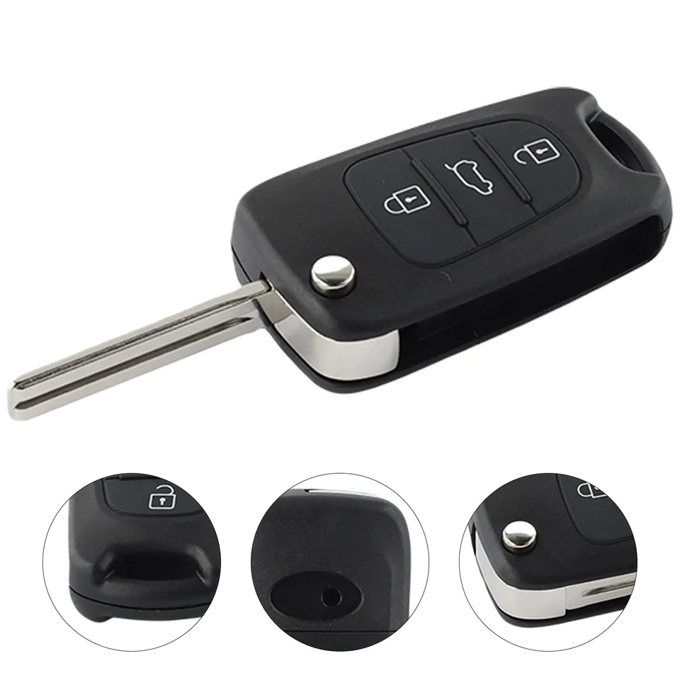 Kľúčové puzdro 1pcs pre Hyundai i20 i30 x35 ix20 Veloster pre Kia Ceed Picanto Sportage 3 Blkomet čierne 954301j000 954301J050