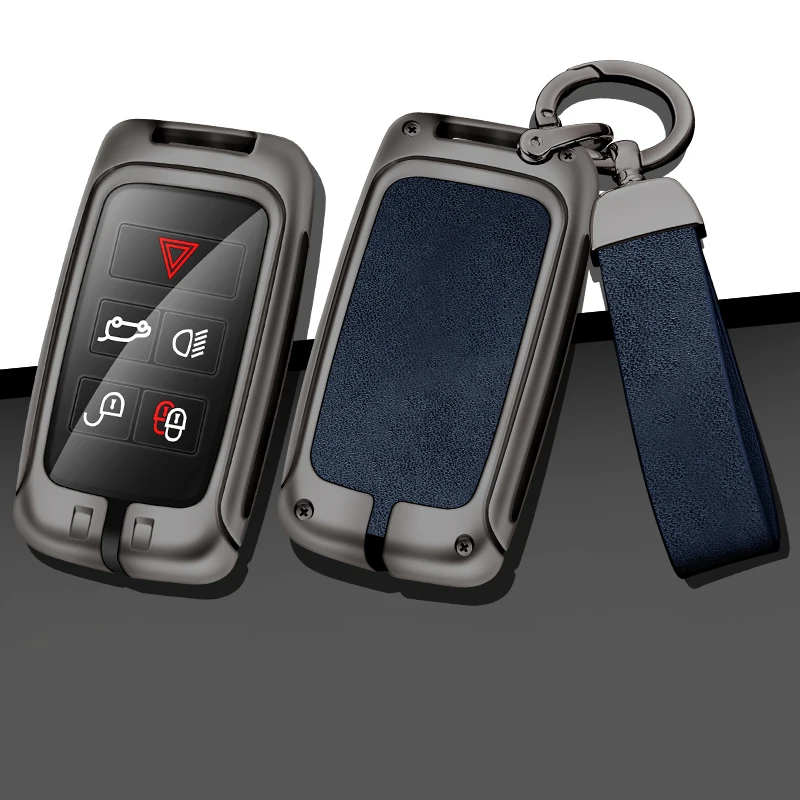 Kľúčové puzdro na kovové kožené auto pre Land Rover Range Rover Discovery 5 Sport 2018 2019 pre Jaguar Xel E-Pace Accessories