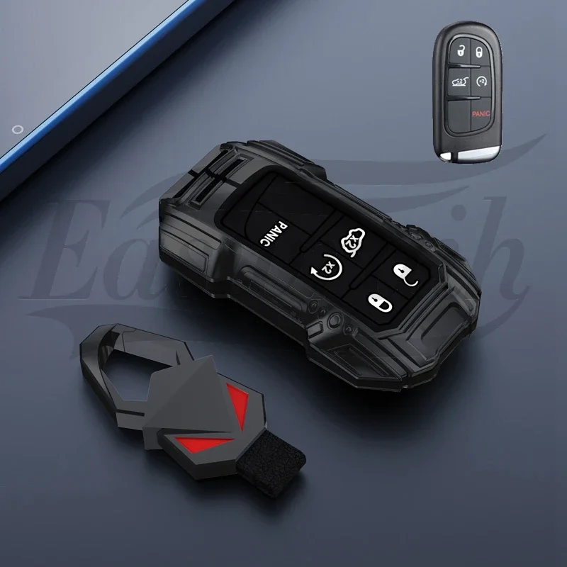 Kľúčové puzdro na zliatinu automobilu Držiteľ pre držiak pre Jeep Grand Cherokee Compass Patriot Renegade pre Dodge Challenger