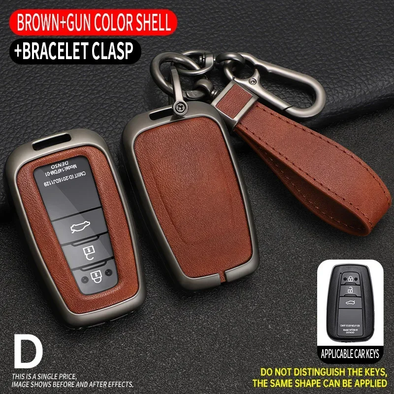 Kľúčové puzdro na zliatiny zink zinočnatého obalu pre plné krytie pre toyota Prius Camry Corolla chr c-hR RAV4 Land Cruiser Prado Keychain Accessories