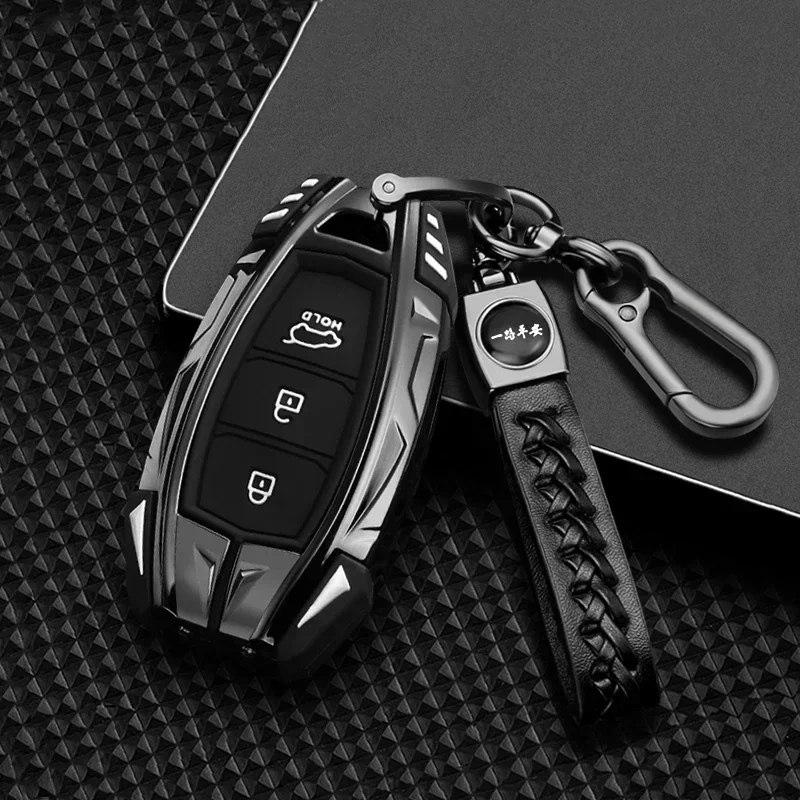 Kľúčové puzdro na zliatiny zinku pre spoločnosť Hyundai Elantra GT Kona 2018 2019 Santa Fe Veloster Smart Remote FOB Cover Chránič vrecka CAR STYLING