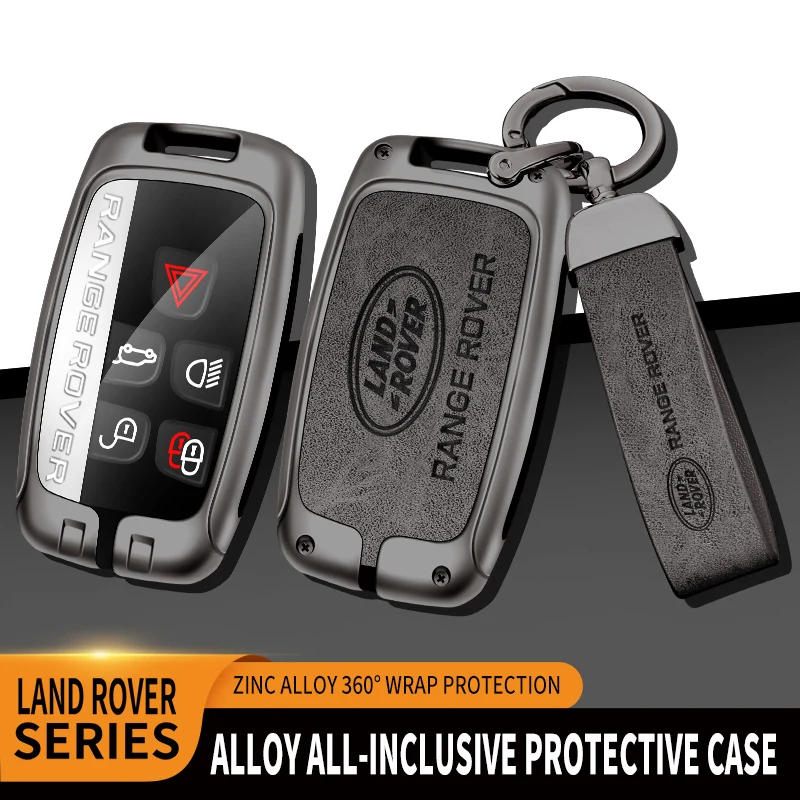Kľúčové puzdro zliatiny pre zliatinu pre Land Rover Range Rover Discovery Evoque Velar Freelander Defender Key retiar shello kovový kovový kľúče vrecko
