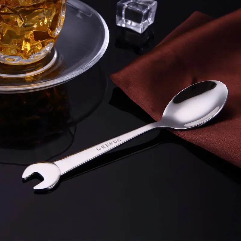 Kľúčové vidlice Diela čaju Spoon Tvar kreatívne kuchynské náradie doplnky Kľúčová lyžica Long Forks Forks Fotoware Coage Cutlery Set