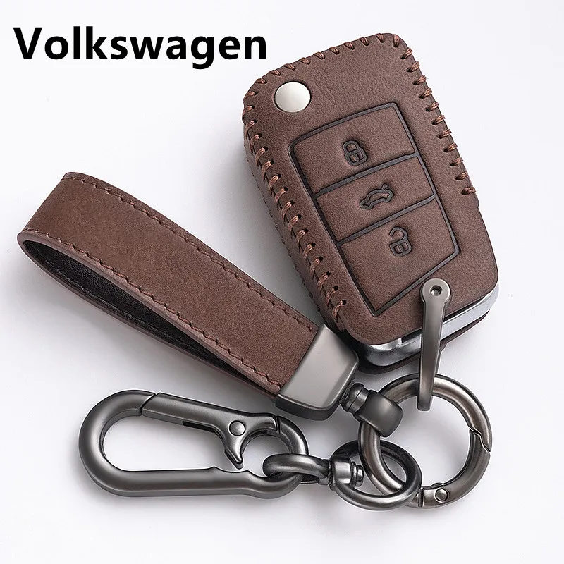 Kľúčový kryt hnedého módneho automobilu pre VW Volkswagen Golf 7 Mk7 Tiguan Mk2 pre sedadlo Ateca Leon Fr 2 Ibiza Skoda Octavia Kodiaq
