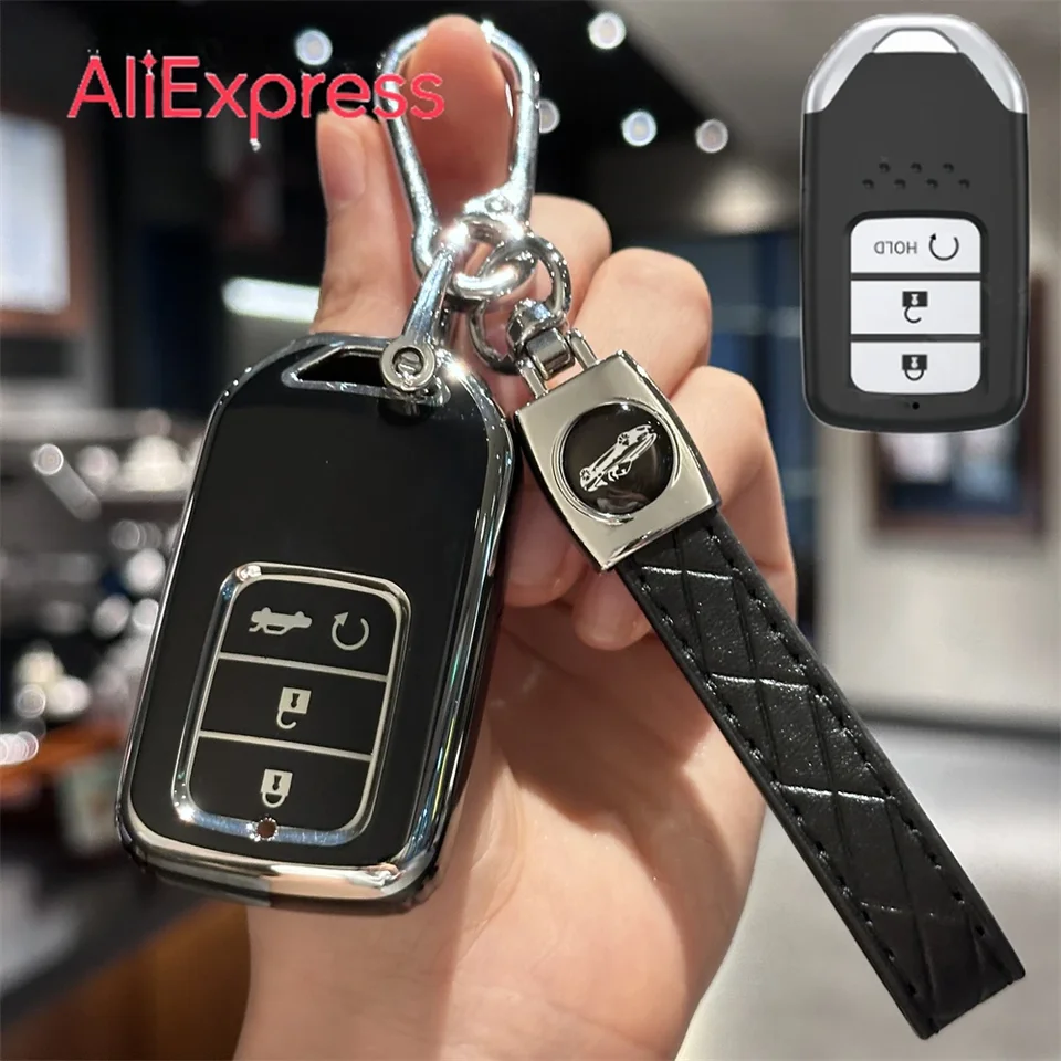 Kľúčový kryt s kľúče kľúča kľúča kľúča pre kľúče pre Honda Civic Fit Vezel Jazz CRV CR-V HRV HR-V JADE FREEN Odyssey Protect FOB