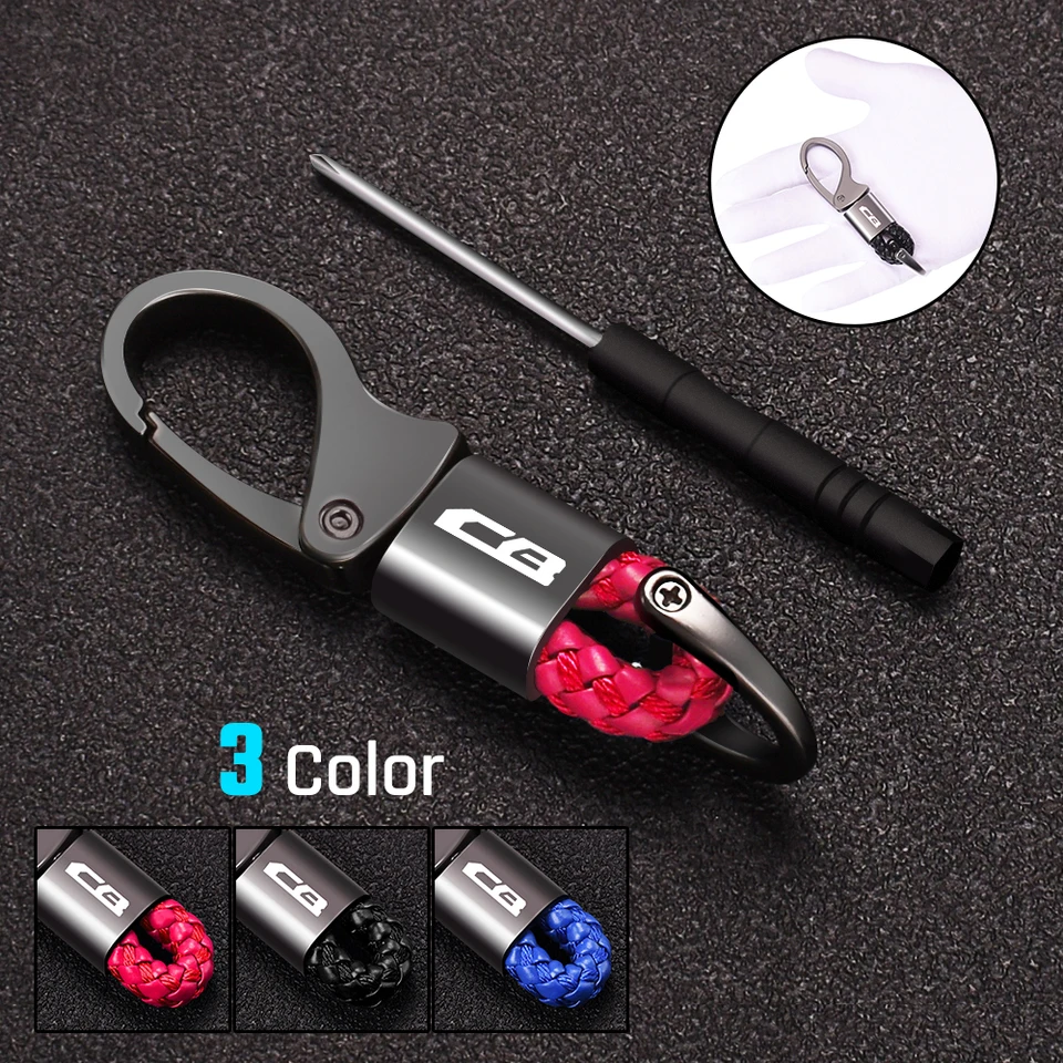 Kľúčový kľúče z motocykla kovový prsteň spletené lano keychain pre Honda CB 300 650R CB650R CB1000R CB250 CB500 CB400 CB600 Príslušenstvo