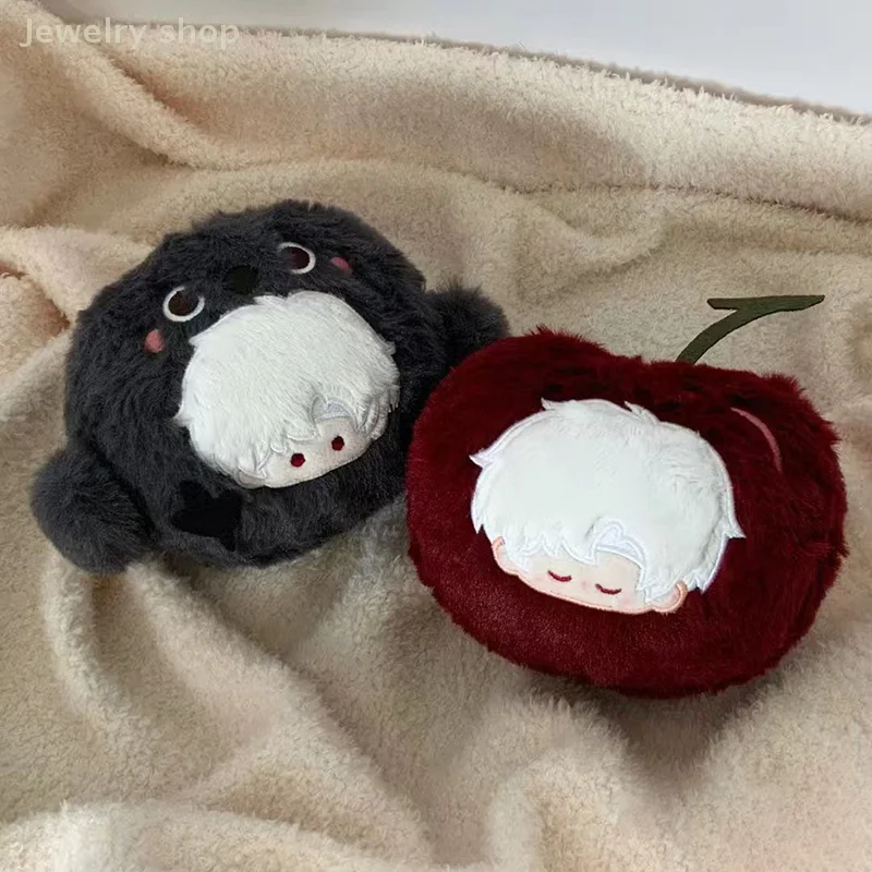 Kľúčový reťaz anime láska láska a Deepspace Cherry Plush Plush Soft Soft Soft Doll Doll Doll Batch batohu Crow Head Keychain Fanúšikovia zbierajú darčeky