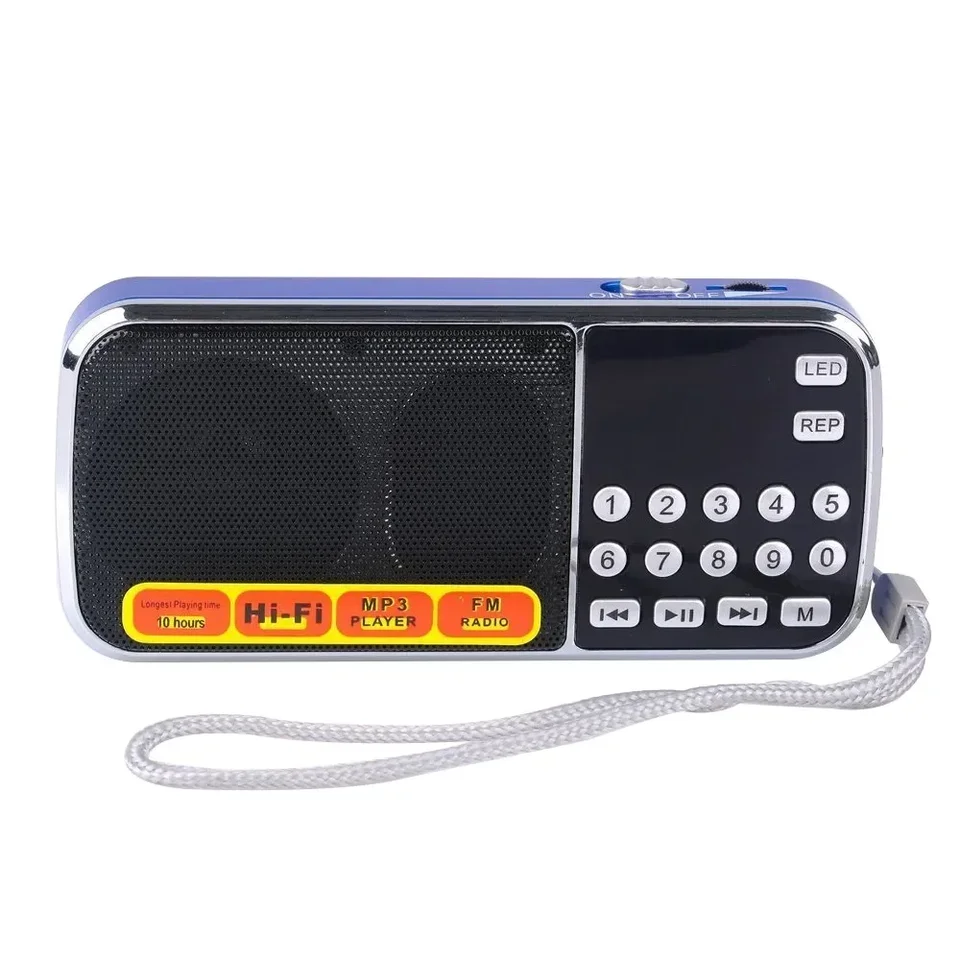 L-088 Prenosný HIFI Mini reproduktor mp3 Audio prehrávač baterky zosilňovač Micro SD TF FM Radio Radio