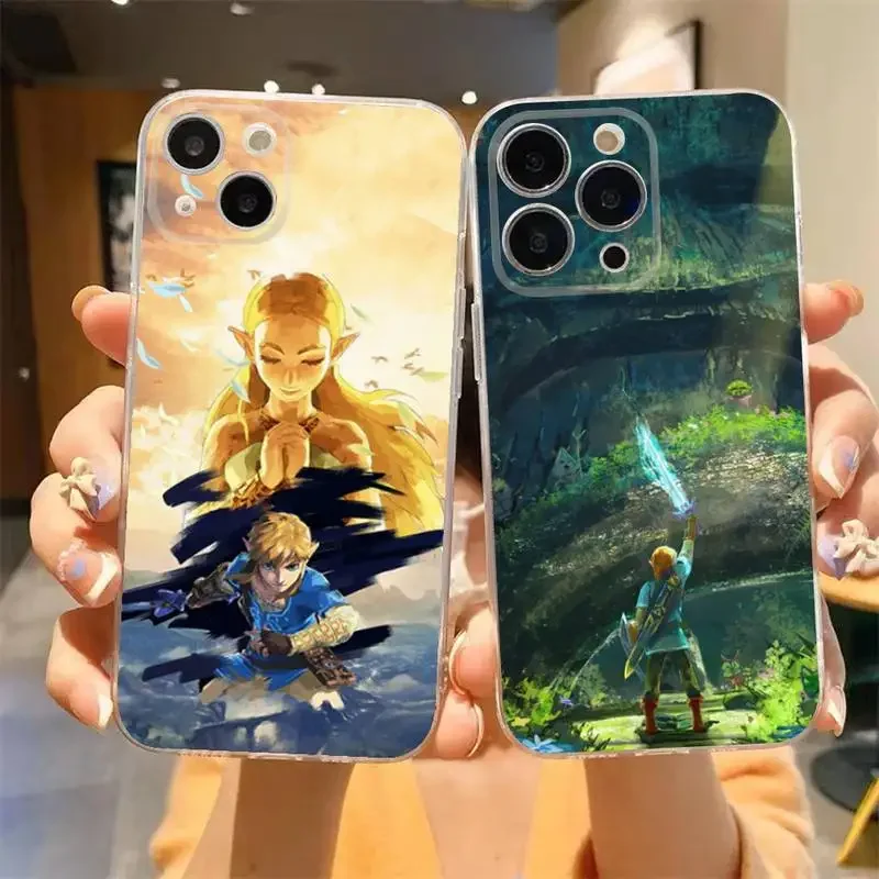 L-Legend of Z-Zelda-Pase pre telefón pre iPhone 11 12 Mini 13 14 15 Pro XS Max x 8 7 6s Plus 5 SE XR Prieprarentný shell