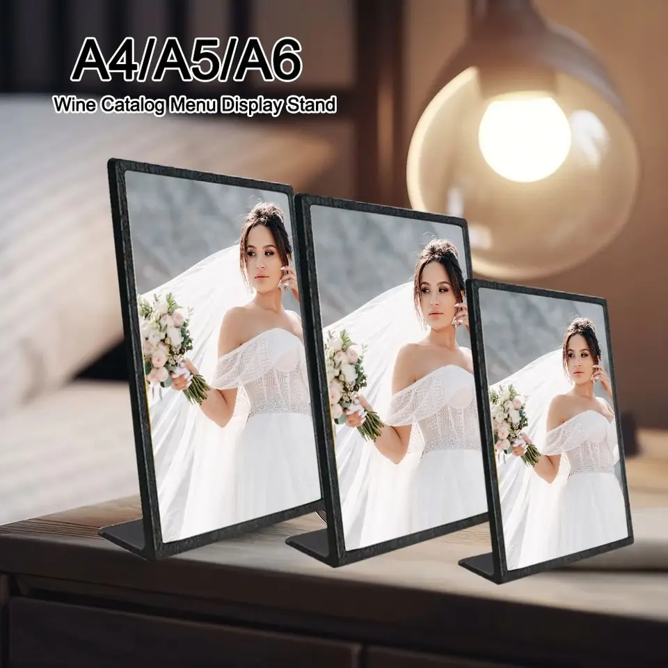 L Svarový akrylový panel Menu Zobrazenie stojan A4 Zbierka stolovej karty Zbierka fotografií Držiak na ochranu albumu Album Souvenír Displage
