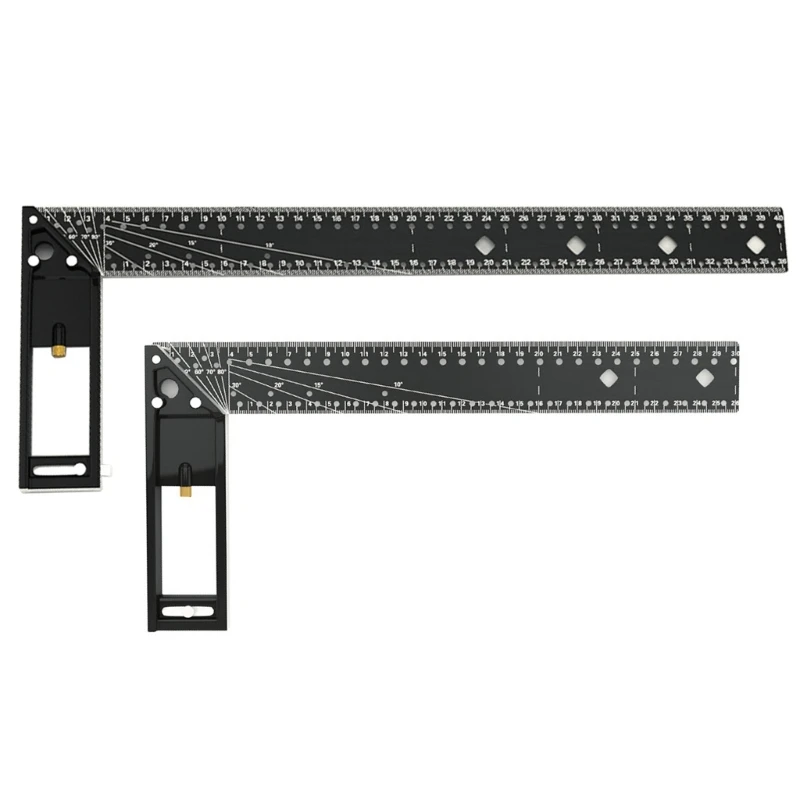 L štvorcový pravítko Meranie rozloženia nástroja Hliníkový štvorec 90 Woodworking TurningRuler