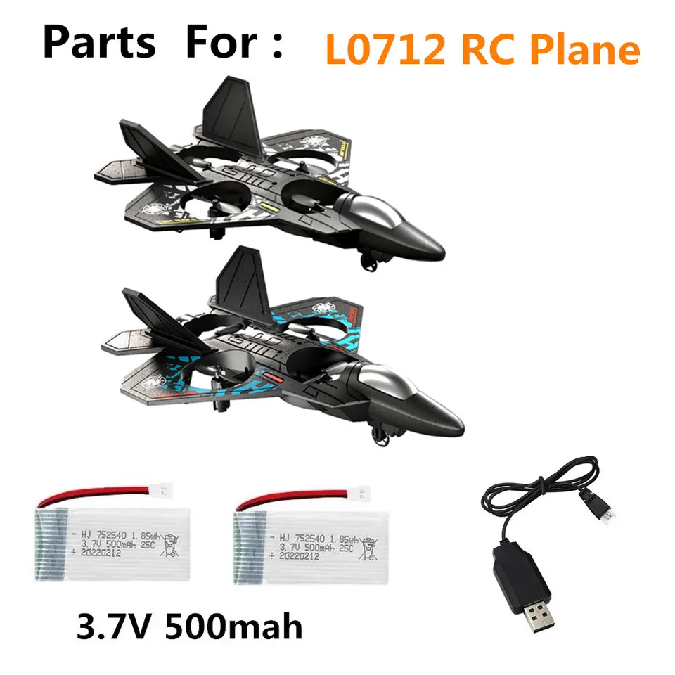 L0712 RC Airplane Príslušenstvo 3,7 V 500 mAh batérií / nabíjací kábel / L0712 ČASŤ L0712 PLÁNA batéria